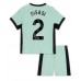 Billige Chelsea Axel Disasi #2 Børnetøj Tredjetrøje til baby 2023-24 Kortærmet (+ korte bukser)